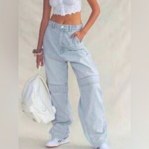 Urban Outfitters BDG High Rise Extreme Baggy Jeans Women’s 26 Light Wash Y2K